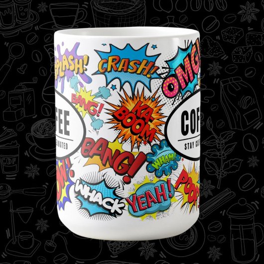 Stay Caffeinated漫画ブックサウンドのテーマ コーヒーマグカップ