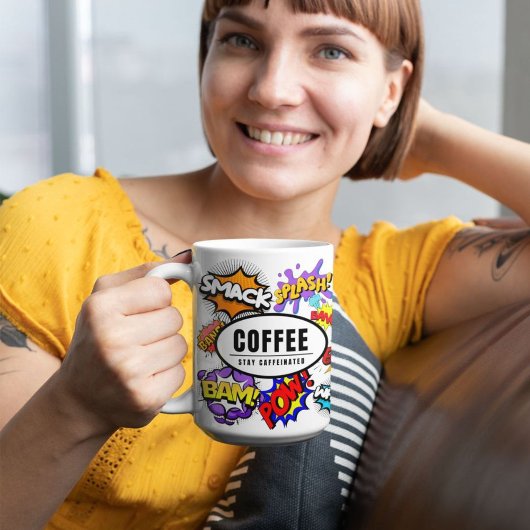 Stay Caffeinated漫画ブックサウンドのテーマ コーヒーマグカップ