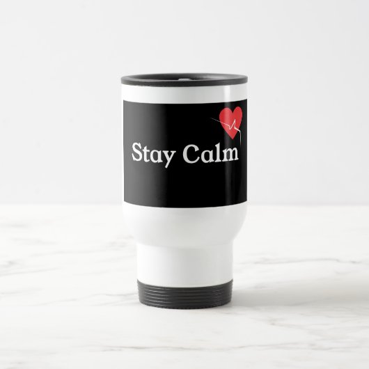 Stay Calm Coffee Mug & Travel Mug – Funny & Relaxe トラベルマグ (中央)