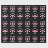 Stay Calm Do Ovary-Act解剖学Pun Dark BG ラッピングペーパー (フラット)