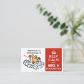 Stay Calm & Hire a Bookkeeper 名刺 (スタンド正面)