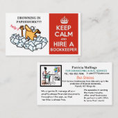 Stay Calm & Hire a Bookkeeper 名刺 (正面/裏面)