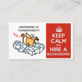 Stay Calm & Hire a Bookkeeper 名刺 (正面)