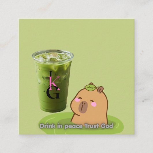 Stay Calm Like a Capybara コーリングカード (正面)