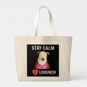 STAY CALM - LOOUNCH, 2 Sided Tote Bag ラージトートバッグ (裏面)