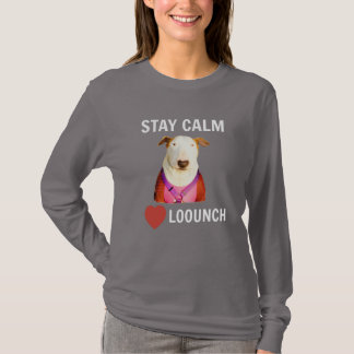 STAY CALM - LOVE LOUNCH, Women's長袖T Tシャツ