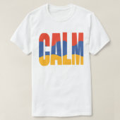 Stay Calm Minimalist Typography Sticker Tシャツ (デザイン正面)