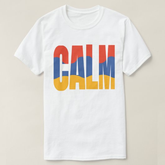 Stay Calm Minimalist Typography Sticker Tシャツ (デザイン正面)
