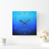 Stay Calm Ocean Gradient スクエア壁時計 (ホーム)