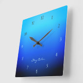 Stay Calm Ocean Gradient スクエア壁時計 (傾斜)