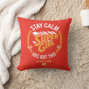 Stay Calm Supergirlが持ってい得る クッション