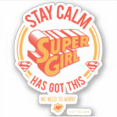 Stay Calm Supergirlが持ってい得る シール (正面)
