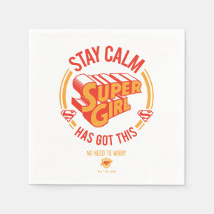 Stay Calm Supergirlが持ってい得る スタンダードカクテルナプキン