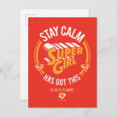 Stay Calm Supergirlが持ってい得る ポストカード (正面/裏面)