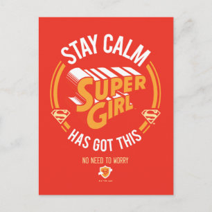 Stay Calm Supergirlが持ってい得る ポストカード