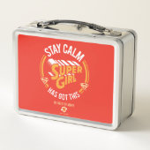 Stay Calm Supergirlが持ってい得る メタルランチボックス (裏面)