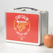 Stay Calm Supergirlが持ってい得る メタルランチボックス (インサイチュ)
