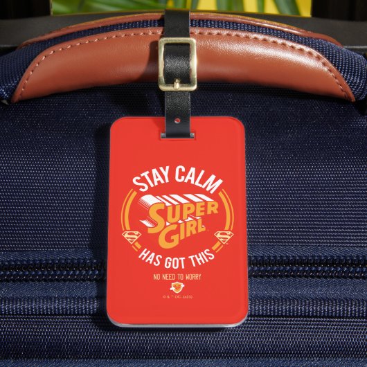 Stay Calm Supergirlが持ってい得る ラゲッジタグ (正面インサイチュ2)