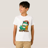 Stay Chill Frog – Cool Vibes Graphic Tee Tシャツ (正面フル)