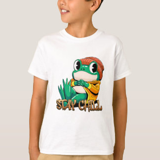 Stay Chill Frog – Cool Vibes Graphic Tee Tシャツ