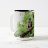 Stay Chirp Minimalist Raptor Bird Coffee Mug ツートーンマグカップ (正面左)