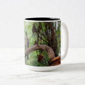 Stay Chirp Minimalist Raptor Bird Coffee Mug ツートーンマグカップ (正面右)