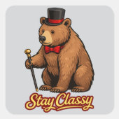 Stay Classy スクエアシール (正面)