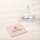 Stay Close to What Heals You Minimal Motivational スクエアペーパーコースター (インサイチュ)