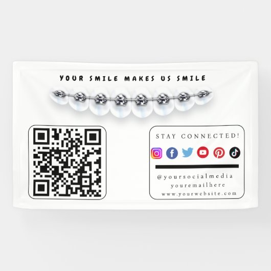 Stay Connected Dental Promo Social Mediaバナー 横断幕 (横)