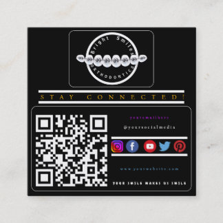 Stay Connected Social Media名刺 スクエア名刺