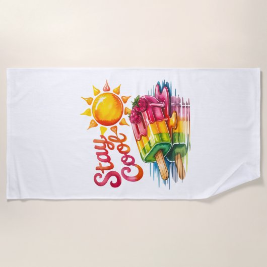 Stay Cool  ビーチタオル (正面)
