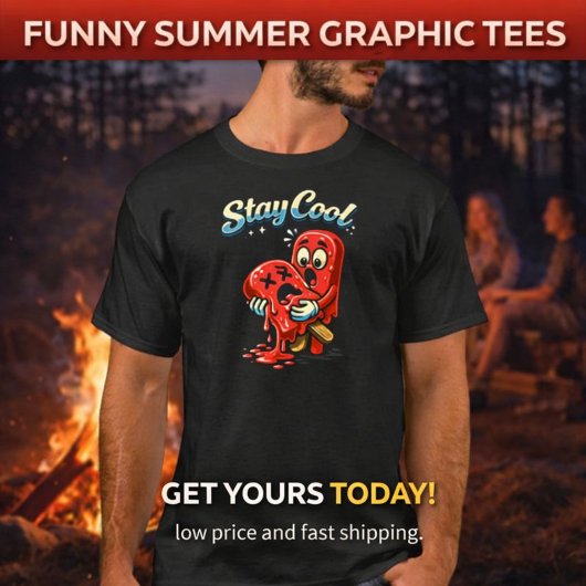 Stay Cool - Funny Dark Humor Summer Tシャツ