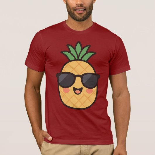 Stay Cool – Kawaii Pineapple Summer Design Tシャツ (正面)