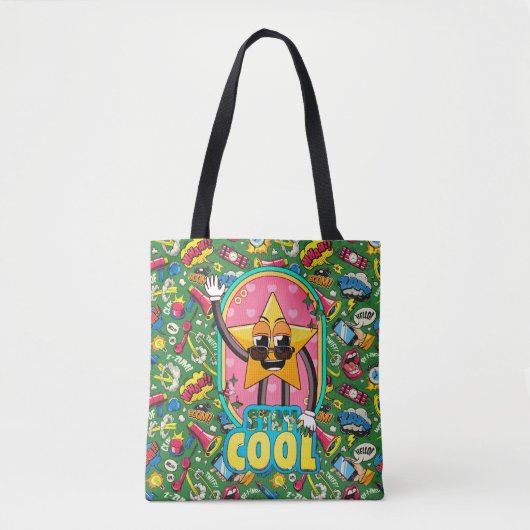 Stay Cool Pop Art Pattern Tote トートバッグ (正面)