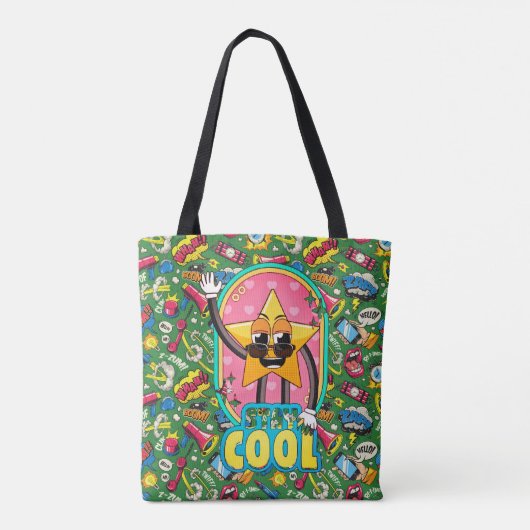 Stay Cool Pop Art Pattern Tote トートバッグ (裏面)