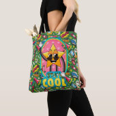 Stay Cool Pop Art Pattern Tote トートバッグ (クローズアップ)