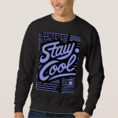 Stay Cool Retro Script Crewneck Sweatshirt スウェットシャツ (正面)