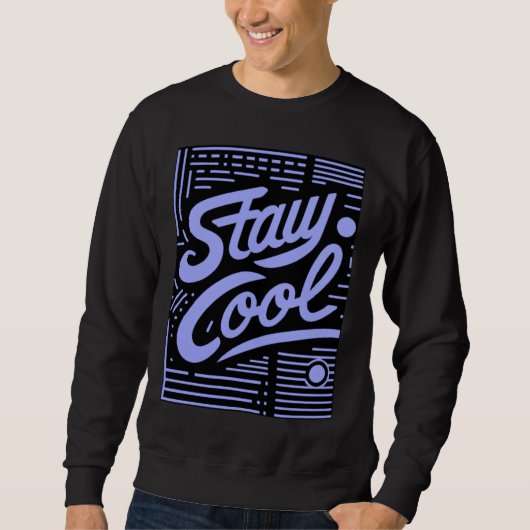Stay Cool Retro Script Crewneck Sweatshirt スウェットシャツ (正面)