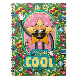 Stay Cool Retro Star Notebook ノートブック