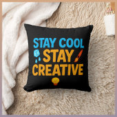 Stay Cool Stay Creative Decorative Throw Pillow –  クッション