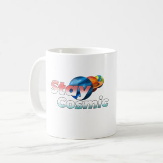 Stay Cosmic Minimal Space Typography Coffee Mug コーヒーマグカップ