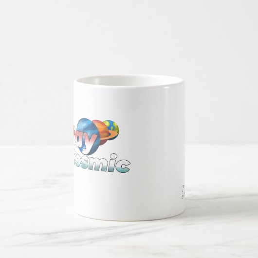 Stay Cosmic Minimal Space Typography Coffee Mug コーヒーマグカップ (中央)