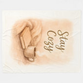 Stay cozy  フリースブランケット (正面(横))