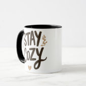 Stay Cozy マグカップ | ヒュッゲ ライフスタイル 快適ギフト (正面左)