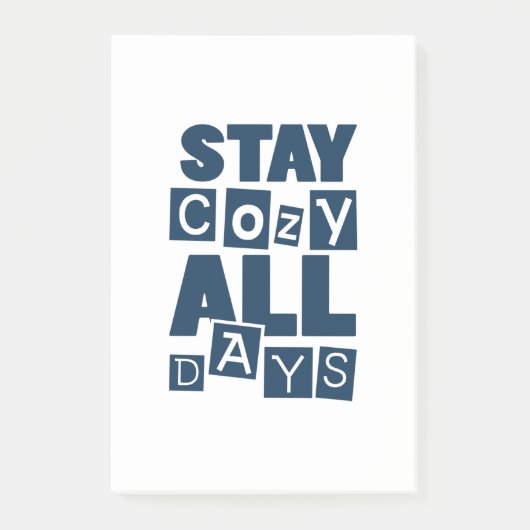Stay Cozy All Days Notes ポストイット (正面)