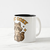 Stay Cozy | Kawaii Animal Illustration ツートーンマグカップ (正面右)