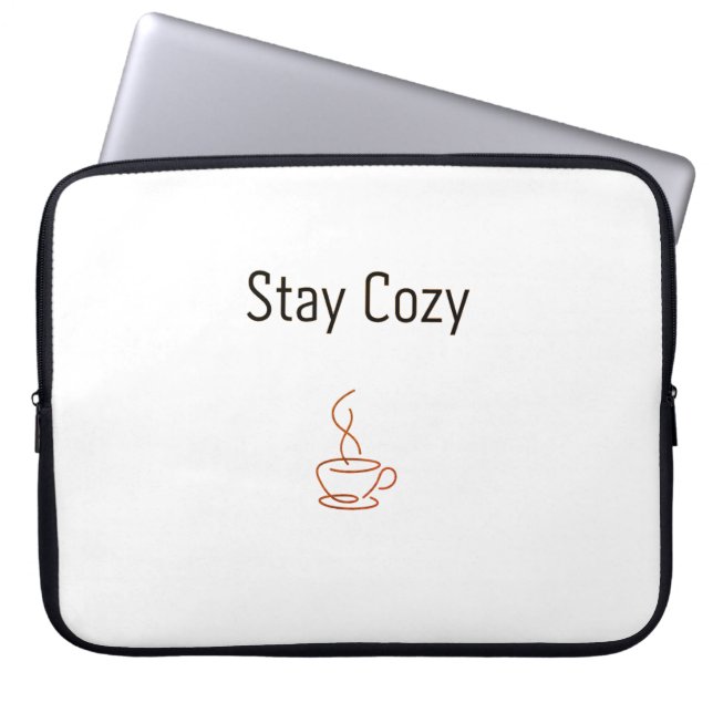 Stay Cozy Laptop Sleeve | Minimal Cozy Aesthetic D ラップトップスリーブ (正面)