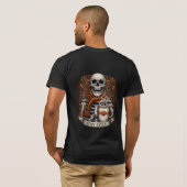 Stay Cozy Skeleton with Coffee Mug Tシャツ (裏面フル)