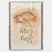  Stay cozy Throw Blanket スローブランケット (正面縦)