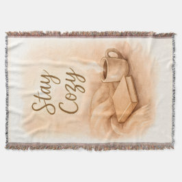  Stay cozy Throw Blanket スローブランケット